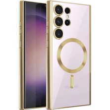 Brc Design Galaxy S23 Ultra Kılıf Kross Magneticsafe Kapak - Gold