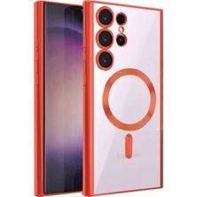 Brc Design Galaxy S22 Ultra Kılıf Kross Magneticsafe Kapak - Kırmızı