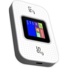 TechnoStation Taşınabilir 4g/5g Lte Sim Kartlı Modem - Şarjlı ve Ekranlı Mobil Wi-Fi Dağıtıcı Router 3000MAH Modem