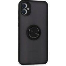 Brc Design Galaxy A05 Kılıf Montreal Yüzüklü Kapak - Siyah