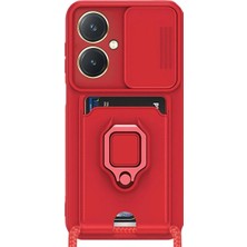 Brc Design Vivo Y27 Kılıf Zuma Kartvizitli Yüzüklü - Kırmızı