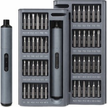 CoverZone 49IN1 Hassas Elektrikli Vidalama Seti Profesyonel Mini Tornavida Seti Manyetik Uçlu Çok Fonksiyonlu Tamir Kiti Telefon Laptop Saat Elektronik Onarım Için Şarjlı Vidalama Seti | 6133