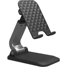 TechnoStation Katlanabilir Masaüstü Sert Plastik Telefon Tutucu Stand Portatif Tasarım Sarsılmaz Masa Üstü Stand