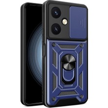 Brc Design Vivo Y27 Kılıf Pars Lens Yüzüklü - Lacivert