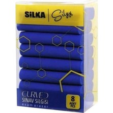 Silka Curved Sınav Silgisi 8'li