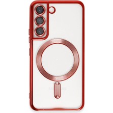 Brc Design Galaxy S22 Kılıf Kross Magneticsafe Kapak - Kırmızı