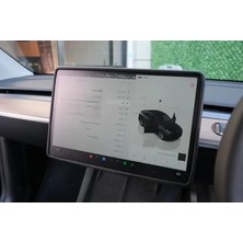 Ulu Pazarlama Tesla Model Y Uyumu Ekran Koruyucu Silikon Çerçeve (Siyah)