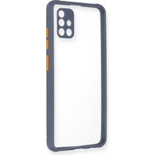 Eco Port Samsung Galaxy A71 Kılıf Miami Şeffaf Silikon - Gri