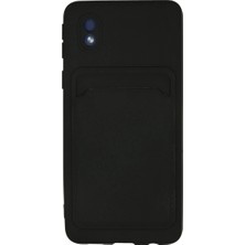 Eco Port Samsung Galaxy A01 Core Kılıf Kelvin Kartvizitli Silikon - Siyah