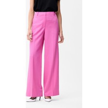 Love My Body Tencel Cepli Bol Paça Pantolon Fuşya 153L9444001