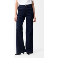 Love My Body Bol Paça Denim Pantolon Lacivert 153LO026000