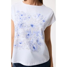 Love My Body Baskılı T-Shirt Kemik 175L9970002