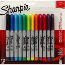 Sharpie Markör Permanent Ultra Fine Karışık Renk 12 Li