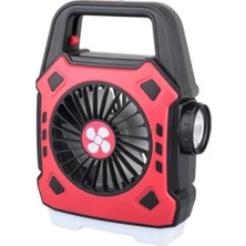 Ulu Pazarlama Çok Fonksiyonlu Şarjlı Kamp Lambası, Taşınabilir Vantilatör ve Işık