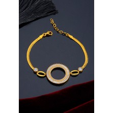 INNUENDO JEWELRY 925 Ayar Taşlı Halkalı Çeyrekli Bileklik
