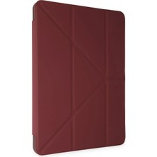 Markaon Newface iPad Air 4 10.9 Kılıf Kalemlikli Mars Tablet Kılıfı - Mürdüm