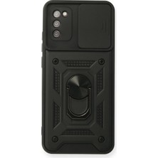 Brc Design Galaxy A03S Kılıf Pars Lens Yüzüklü - Siyah