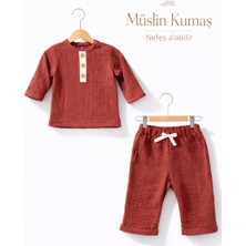 Bebek/çocuk Müslin Kumaş Ikili Alt Üst Takım