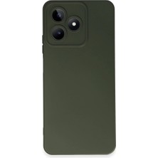 Brc Design Realme C53 Kılıf Nano Içi Kadife - Koyu Yeşil