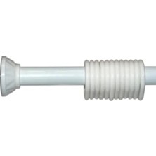 Ulu Pazarlama Banyo Duş Perde Borusu - 120CM-210CM Ayarlanabilir Beyaz