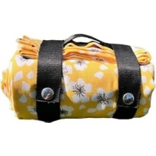 Ulu Pazarlama Çiçek Desenli Piknik Örtüsü 150X150 Cm, Su Geçirmez ve Dayanıklı