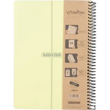 Ulu Pazarlama A4 Boyutunda 6 Konulu Spiralli Defter, 180 Yaprak, Sarı Pp Kapaklı