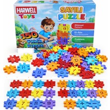 Neler Geldi Neler 150 Parça Sayılı Puzzle Eğitici Zeka Oyunu 4.5 cm Renkli Geçmeli Parçalar | Çocuk Gelişim Oyuncağı