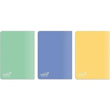 Ulu Pazarlama 3'lü Paket Kareli Defter Seti, Mor, Yeşil ve Sarı Renkler