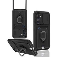 Brc Design Galaxy S23 Fe Kılıf Zuma Kartvizitli Yüzüklü - Siyah