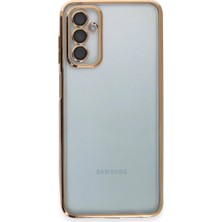 Eco Port Samsung Galaxy M23 Kılıf Razer Lensli Silikon - Gold