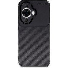 Eco Port Huawei Nova 12S Kılıf Auto Focus Karbon Kapak - Siyah