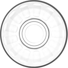 Ulu Pazarlama Klasik Tasarımlı 6'lı Şeffaf Çay Tabağı Seti