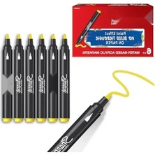 Ulu Pazarlama Akrilik Markör - Yuvarlak Uç, Sarı Renk