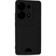 Eco Port Xiaomi Redmi Note 13 Pro 4g Kılıf Kelvin Kartvizitli Silikon - Siyah