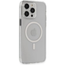 Eco Port Apple Iphone 15 Pro Max Kılıf Tron Şeffaf Magsafe Kapak - Şeffaf
