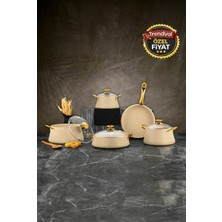 PremiumPort 9 Parça Granit Tencere Seti, Dayanıklı ve Şık Mutfak Gereçleri