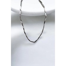 Luna Jewelry Erkek Gümüş Renk Küp Üçgen Model 316 L Çelik Kolye