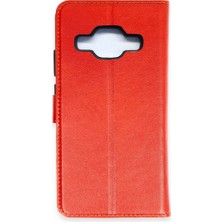 Eco Port Samsung Galaxy J5 Trend S Plus Kapaklı Kılıf - Kırmızı