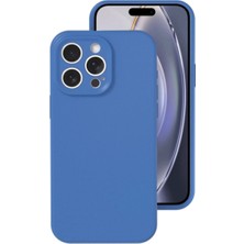 Eco Port Apple Iphone 16 Pro Kılıf Nano Içi Kadife Silikon - Mavi