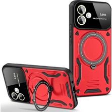 Eco Port Samsung Galaxy A05 Kılıf Joy Lens Standlı Kapak - Kırmızı