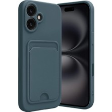 Eco Port Apple Iphone 16 Kılıf Kelvin Kartvizitli Silikon - Koyu Yeşil