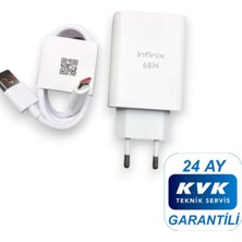 Infinix Infınıx 68W (Watt) Hızlı Şarj Aleti Adaptörü Kablo Seti %100 Orıjinal ( Kvk Teknik Servis Garantili )