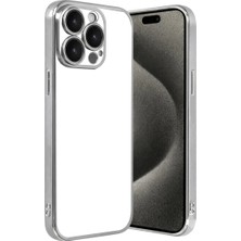 Eco Port Apple Iphone 15 Pro Max Razer Lensli Silikon - Gümüş