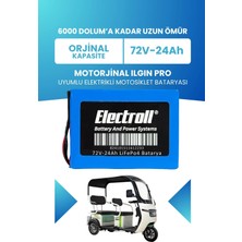 Electroll Motorjinal Ilgın Pro Batarya (Standart Kapasite) Lifepo4 72V 24AH Elektrikli Motosiklet Bataryası