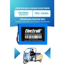 Electroll Uğursam Panter Pro Batarya (Standart Kapasite) Lifepo4 72V 24AH Elektrikli Motosiklet Bataryası