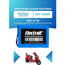Electroll Hrc-A Tw Batarya (Standart Kapasite) Lifepo4 72V 24AH Elektrikli Motosiklet Bataryası