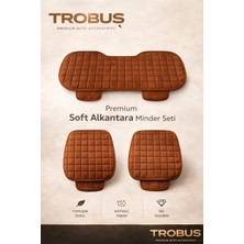 Ford Kuga 2008-2012 Uyumlu Trobus Soft Alkantra Taba 3'lü Oto Koltuk Minder Seti