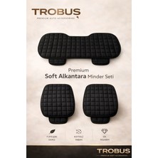 Chevrolet Cruze 2009 ve Sonrası Uyumlu Trobus Soft Alkantra Siyah 3'lü Oto Koltuk Minder Seti