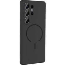 Adige Samsung Galaxy S26 Ultra Kılıf Silikon Meta Magsafe Kablosuz Şarj Özelliklisilikon + Ekran Koruyucu