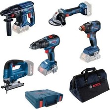 Bosch Gbh 180-LI + Gws 180-LI + Gsb 18V-65 + Gdx 18V-200 + Gst 185-LI